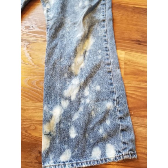 Croft & Barrow Jeans Custom Altered Reverse frosted Bleach tie-dye 36X30… - Picture 2 of 10